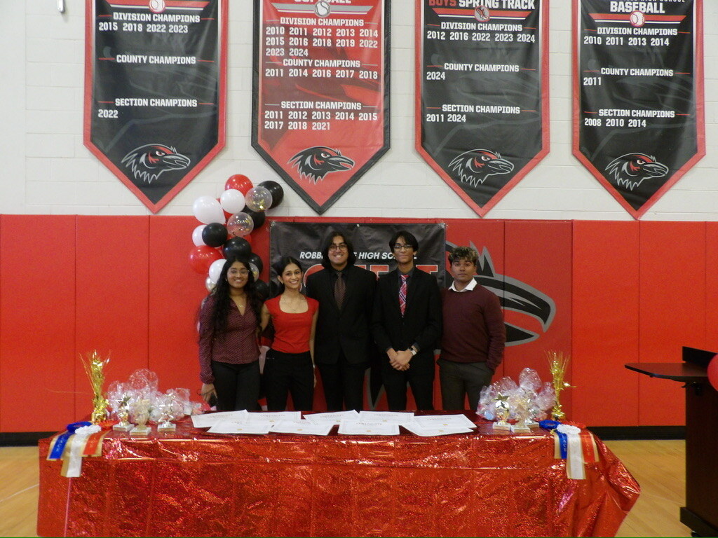 The Robbinsville High School Science Olympiad executive board that organized SciFest 2026.